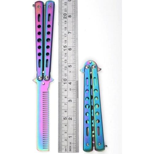 Butterfly Knife Six-hole Butterfly Practice Knife Training Bladeless Metal Folding Knife Butterfly Knife Hand Tool