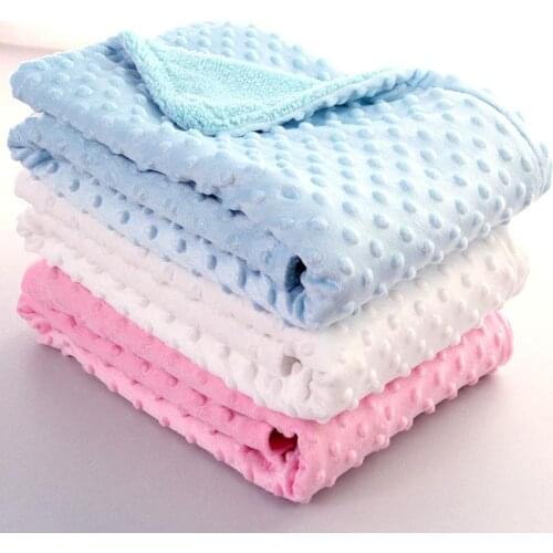 50pcs Baby Blanket & Swaddling Newborn Thermal Soft Fleece Blanket Solid Bedding Set Cotton Quilt