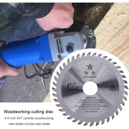 4.5" Saw Blade 40T Circular Saw Blade Wood Cutting Disc Metal Chipboard Cutter Multitool Power Tool for Makita Angle Grinder