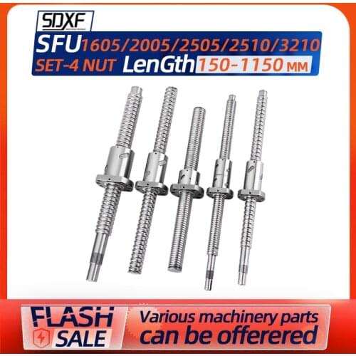 Precision ball screw-4 nut set grinding custom 1605 2005 2505 2510 3210 Provide a variety of lengths Factory direct sales