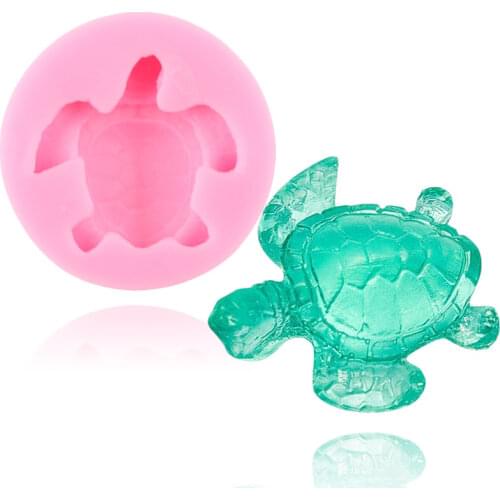 Sea Turtle Shape Silicone Mold Fondant Cake Decorating Tools DIY Tortoise Candy Chocolate Gumpaste Molds Soap Clay Resin Moulds