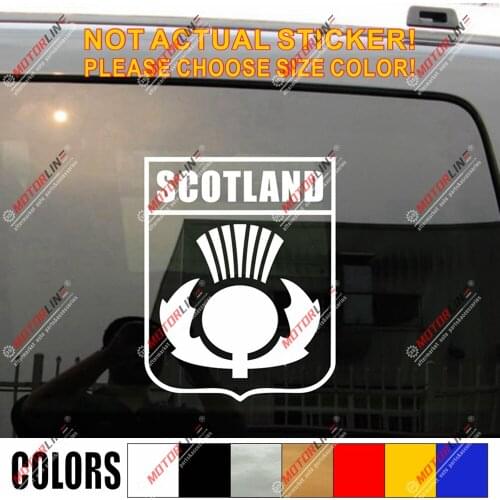 Scotland Crest Thistle Scottish Decal Sticker Car Vinyl pick size color shield a