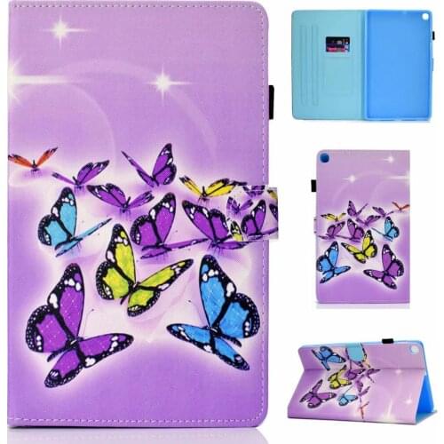 Smart 8" inch Tablet Funda Capa For Samsung Galaxy Tab A8 2019 SM-P200 P205 Slim Folding Flip Stand PU Leather Wallet Case Cover