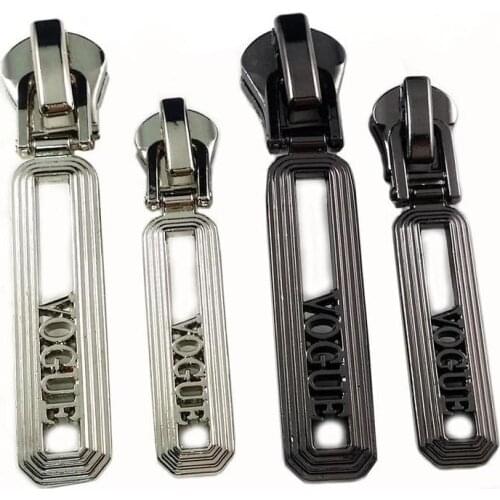 Vogue Zipper Sliders Metal 8 # 5 # Gun Black Zipper Head Pull Replacement Repair Kit Garment Bag DIY Zip Fastenings Accessories