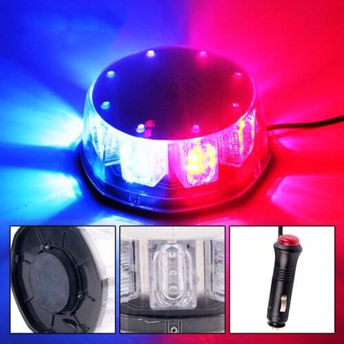 WTS DC12V super bright blue auto led strobe lights beacon with ambulance car flash lamp red and blue for police warning