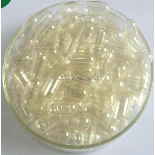 00# Short and fat Empty Capsule 1,000pcs!Clear -Clear fat and short gelatin empty capsules(Joined or Seperated capsules)