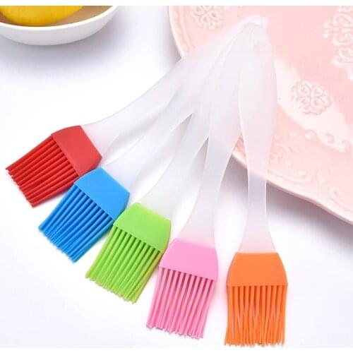 1 Pc Silicone Spatula Barbeque Brush Cooking BBQ Heat Resistant Oil Brushes Kitchen Bar Cake Baking Tools Utensil Supplies