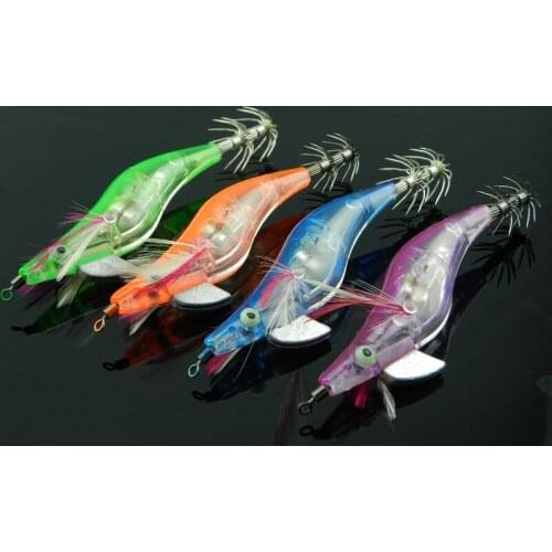2 pcs LED electronic flash bait shrimp shrimp Wood Shrimp bait lures into the water that bright multicolor