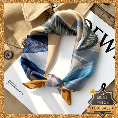 2021 New Pure Silk Scarf Woman Mulberry Silk Square Pashmina Girl Lady Kerchief Headwear Luxury Scarves Fashion Shawl Wrap Gift