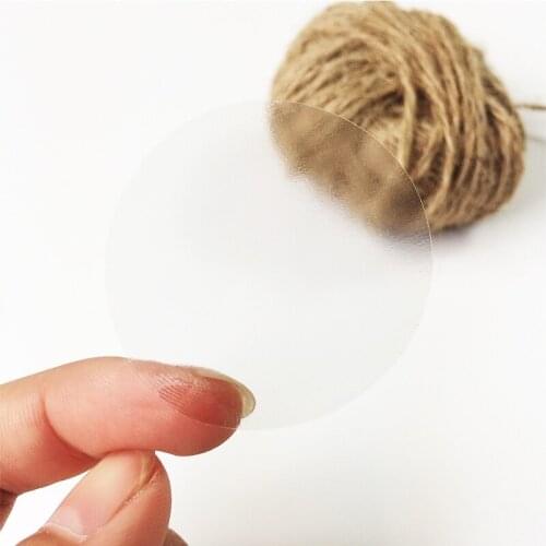 240 Pcs/lot Dia 40mm Sticker DIY Multifunction Transparent Labels Clear Round Gift Self-adhesive Seal Packaging Label