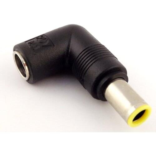 3pcs DC 7.9 x 5.5mm Female To Male Right Angle Power Connector Adapter for Lenovo IBM