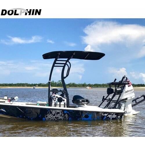 Promotion! Dolphin Pro2 Boat T top Center Console Heavy Duty T-TOP Black Frame