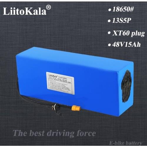 High cycle 48V battery 48V 15ah 13S5P 18650 lithium ion battery pack 48V 15AH electric bike battery for 48V500W 750W 1000W motor