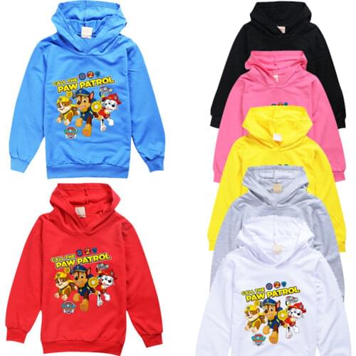 Kid Cartoon Thin Coat Jacket Paw Patrol Hoodie Sweatshirt Children Marshall Sky Cotton Pullover Thin Hoodie Fashion Streetswear