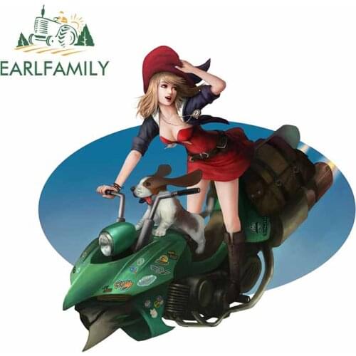 EARLFAMILY 13cm x 12.5cm For Girl Fine Decal Occlusion Scratch Car Stickers Bumper Personality Creative Waterproof Decoration