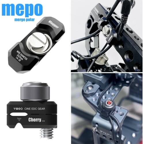 DSLR Camera Cable Clamp Cage L plate Fitting Wire Clip Organizer Kit With 1/4 inch Screw HDMI-compatible and USB-C Cable Clamp