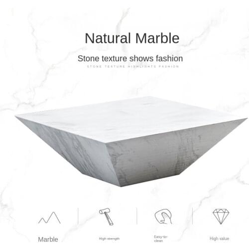 Nordic creative custom-made natural marble square coffee table