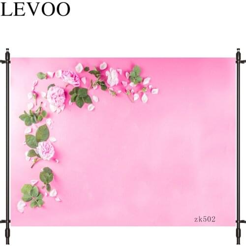 LEVOO photographic background Pink flower classic princess Exhibition background photobooth photo studio fabric shoot
