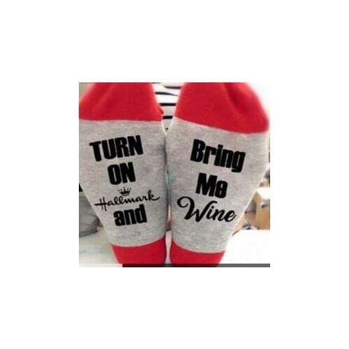 Fashion Women Men Long Socks Funny Letter Print Harajuku Sock Christmas Gift TJ3076