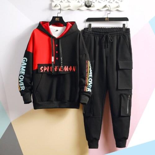 Mens Hoodies Sporting Suit Fashion Casual Letter Printed Sweatsuits+pants Spring Autumn Men Sweat Suit Set Clothes for Men