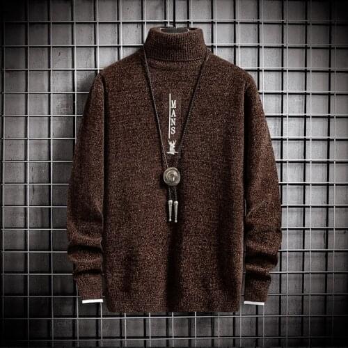 Mens Sweater with Deer Hip Hop Thick Warm Male Knitwear New Mens Christmas Sweaters and Fashion Winter Pullover Men