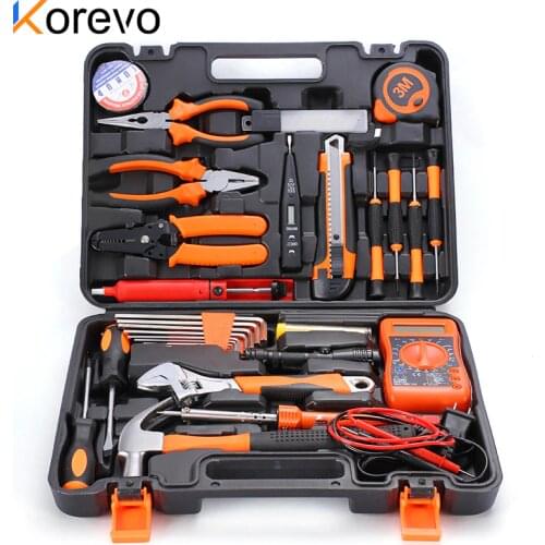 Hand Tool Set 29PCS electrician hardware hand tools household maintenance kit set Screwdrivers Pliers Hammer Hex Key