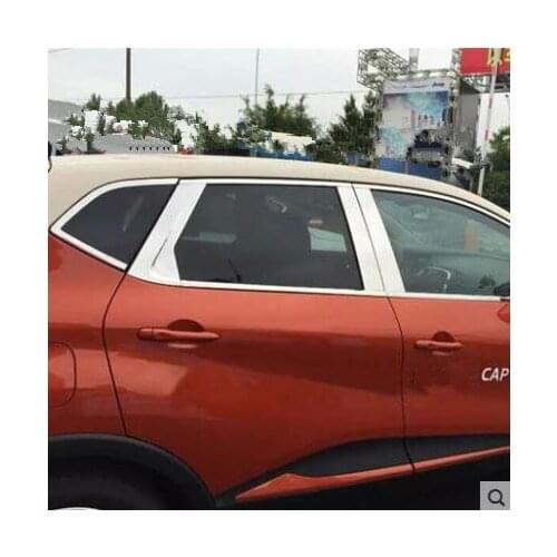 Stainless steel window trim cover For Renault Captur 2015- 2017