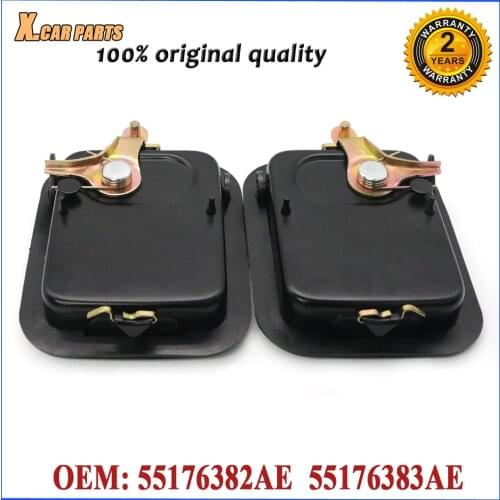 Exterior Front Outside Full Door Handle PAIR HEAVY DUTY METAL For Jeep Wrangler YJ TJ CJ7 Scrambler 55176382AE 55176383AE