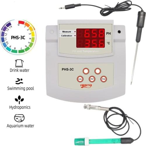 PHS-3C 2 In 1 PH Desktop Automatic Calibration Acidity Meter PH/Temp Multi-parameter Tester Laboratory Water Quality Analyzer