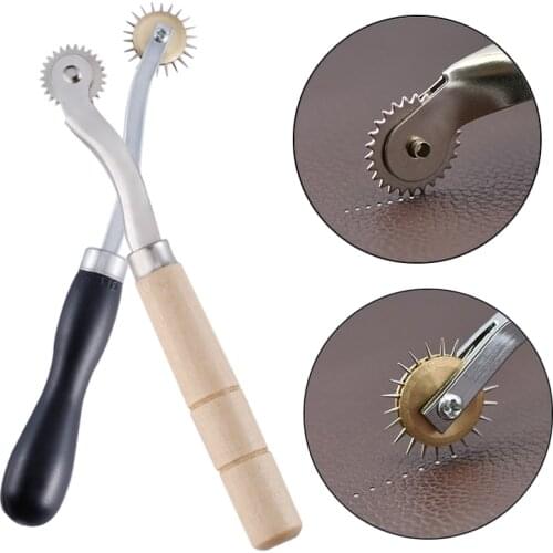 Nonvor 2 PCS Tracing Wheel - Professional Stitch Marking Spacer, Leather Needle Point with Wooden Handle for Arts Leather Crafts