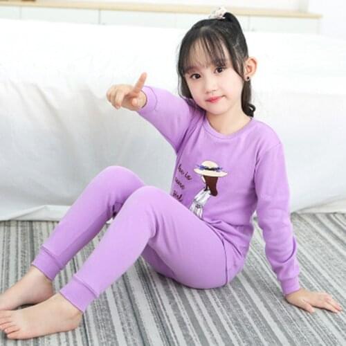 Newest Winter Kids Baby Pajamas Sleepwear Boys Girl Outfit Home Suit Long Sleeve Pyjamas Children Clothing Set 3-14Years