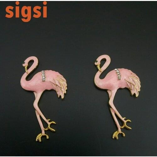 New design China wholesale price 60mm enamel Red-crowned crane brooch pin animal broach