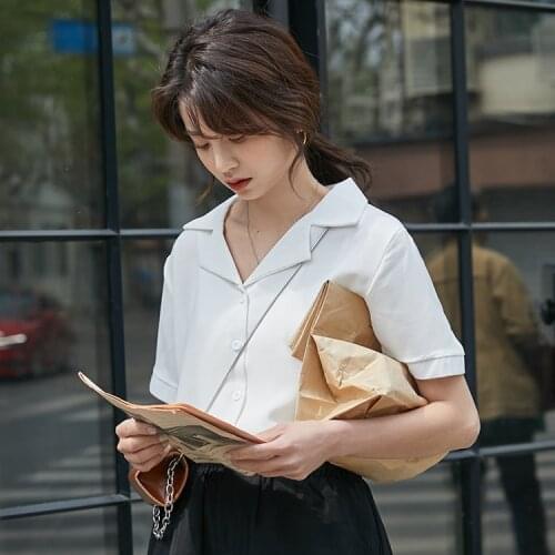 New Vintage chiffon Shirt female Oversize Tops Women short sleeve Girls Blouse Summer Plus Size Women Blouses femme Blusas