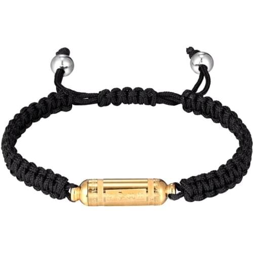 New Fashion Stainless Steel Safe Smooth Bacelet for Women Men screwable Black Rope Braided Bracelet Charm Jewelry Gift