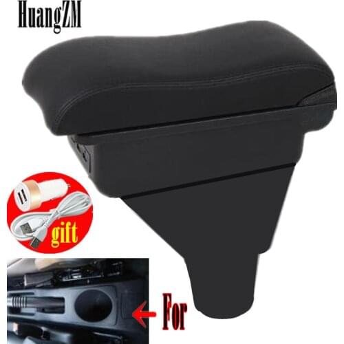 For Renault Logan armrest box central Store content Storage box armrest box with cup holder ashtray USB interface 2017