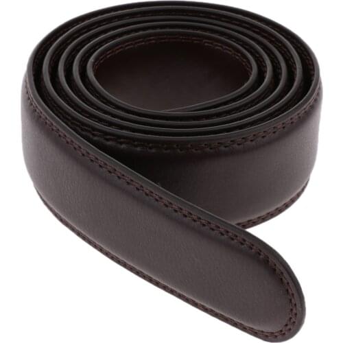 Prettyia Mens Leather Automatic Waist Belt Without Buckle Waistband Gift