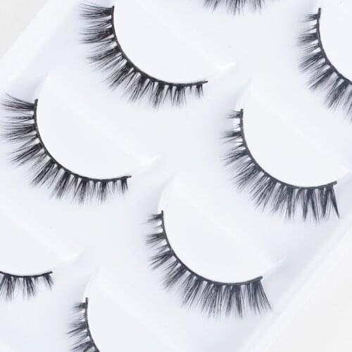 NEW 5 pairs mink eyelashes false lashes mink 3d fake eyelash extension make up cilios natural long cruelty free lash
