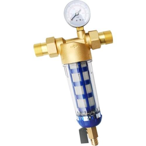 Water Prefilter System Sediment Cleaning Stainless Steel Mesh Brass Water Pre Filters System Backwash Filter