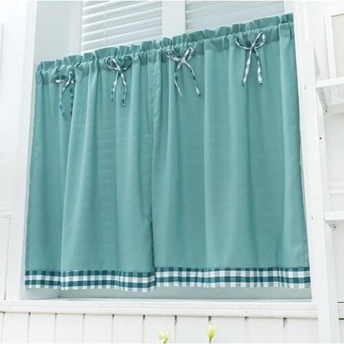 Modern Solid Color Bows Kitchen Short Curtain Window Valance Drape For Living Rooms Door Bedroom Home Decoration Ornament
