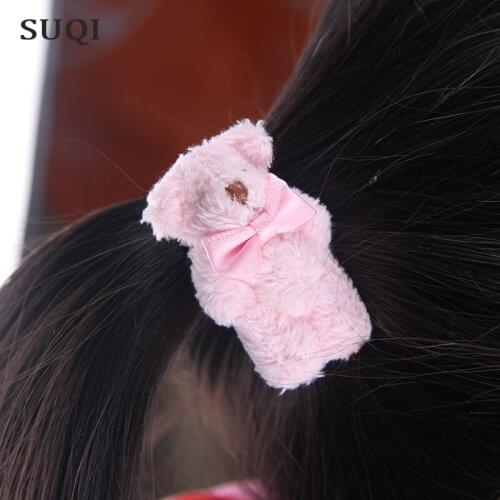 SUQI Children Accessories Little bear Hairband for Baby Girls Lovely Bow Headwear Hairpins Hair clips Headband hair Ornament