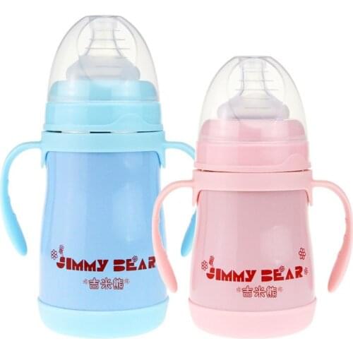 200/240ml feeding bottle Stainless steel thermos bottle baby and children Water milk Vacuum cup