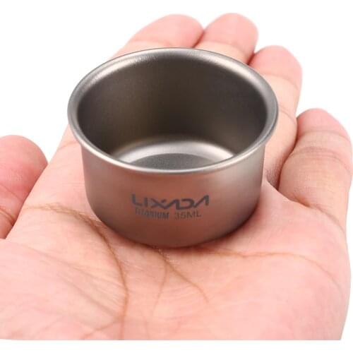 Outdoor Hiking Titanium Cup 1/2/3 PCS Lixada 35ml Mini Titanium Tea Cup Home Office Outdoor Camping Hiking Coffee Tea Cup Mug 8g
