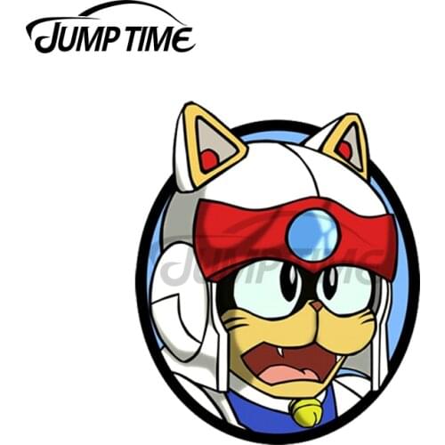 Jump Time 13 x 13cm For Samurai Pizza Cats Car Stickers Cartoon Motorcycle Refrigerator Decal Windshield Waterproof Graphics