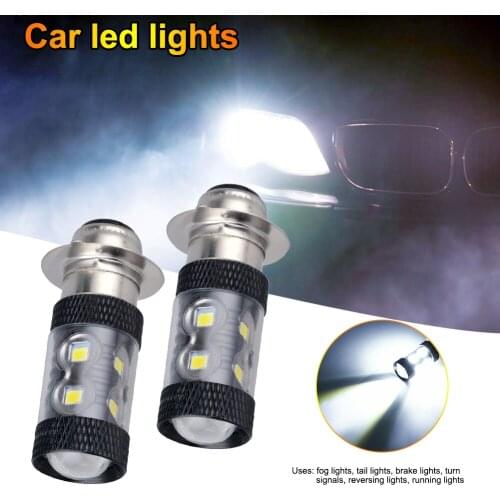 1Pcs LED Headlight Bulbs H6/P15D LED Motorcycle Headlight Bulb Super Bright for Yamaha YFZ450R Rhino 700 Raptor YFM660 TRX