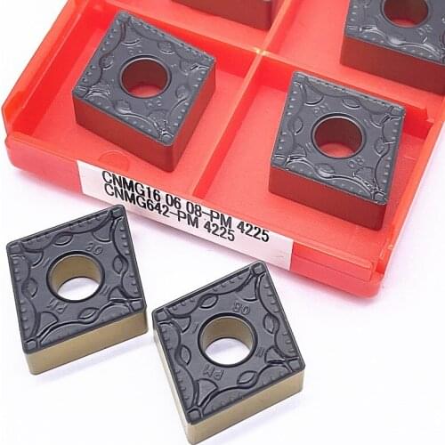 10PCS High-quality CNMG160608 PM 4225 CNC External turning tool Steel processing Turning inserts Hard Alloy