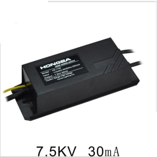 110V electronic neon lamp transformer 7.5kvac output waterproof high frequency high voltage load 2-6m30ma