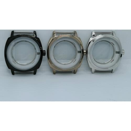 43MM Stainless Steel Mens Watch Accessories Case For Automatic Movement Miyota8215 ST16 Eta2836 2824