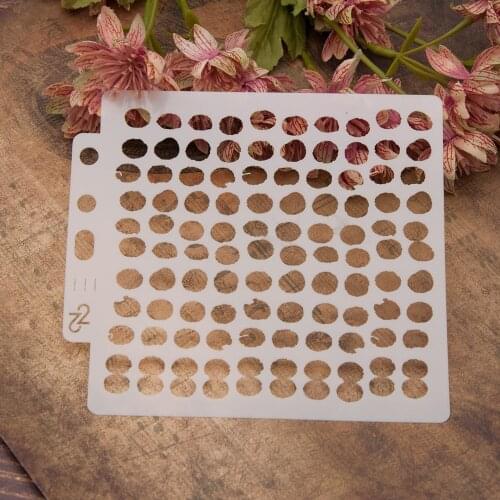 5PCS New creative round Layering Stencils Drawing Color Spray stencil DIY Scrapbook photo album DIY Paper Card Crafts