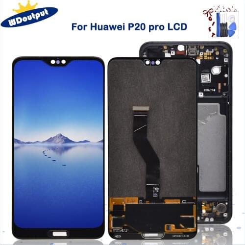 AMOLED Display For Huawei P20 Pro LCD Touch Screen Digitizer Assembly CLT-L09 -L29 -AL01 Repair Parts With Frame+Fingerprint