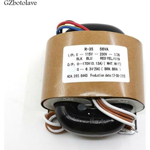 Free ship GZbotolave 56VA R-core Transformer 0-115V-230V to 170V+6.3V 50W Transformer